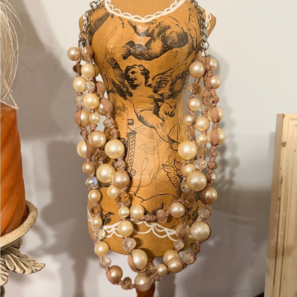 Chic Multi-Strand Pearl Necklace